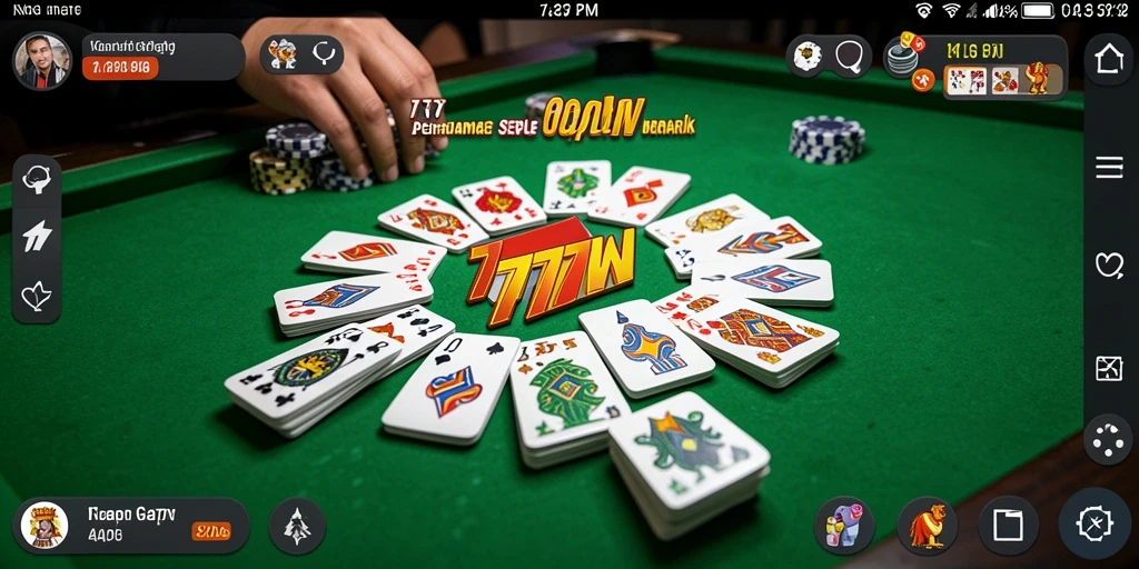 Tampilan gameplay seru di 7777W yang penuh strategi.