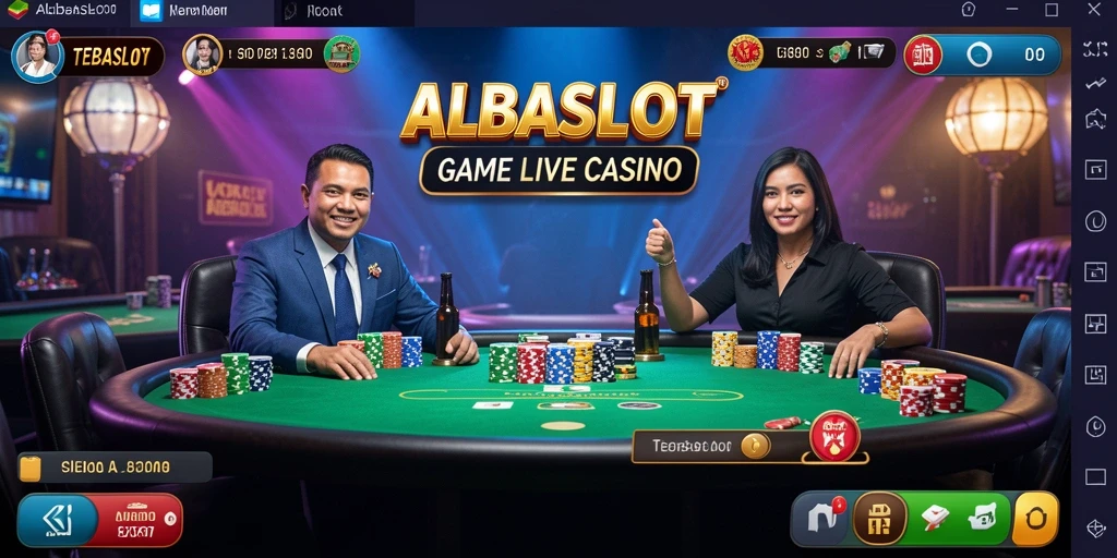Gameplay Live Casino ALBASLOT yang menarik dan interaktif.