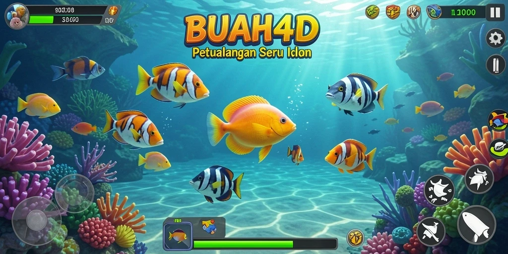 Tampilan screenshot BUAH4D menampilkan aksi seru dalam Tembak Ikan.