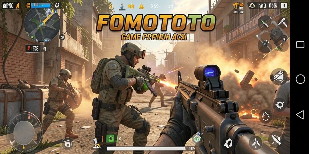Gameplay menegangkan di dalam FOMOTOTO, menantang dan seru.