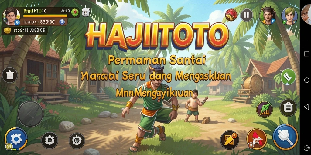 Tampilan gameplay HAJITOTO yang penuh warna dan menyenangkan.