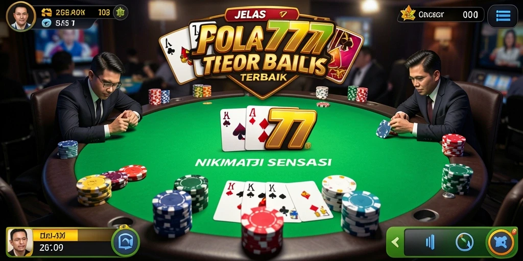 Tampilan gameplay poker menarik di JELAS777.