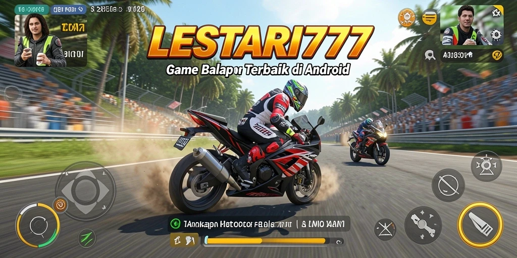 Tampilan gameplay seru dari game balap motor LESTARI777.