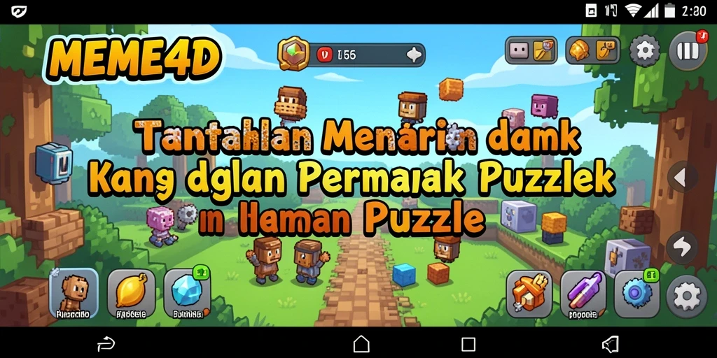 Tampilan gameplay <strong>MEME4D</strong> yang menarik dan penuh tantangan puzzle.