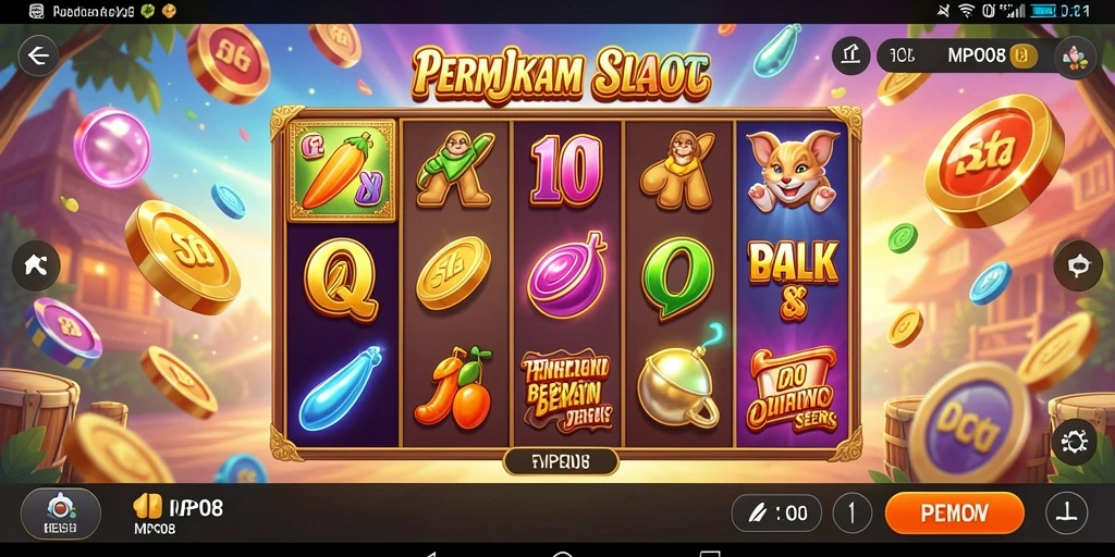 Tampilan gameplay MPO08 yang menakjubkan dengan grafik slot yang menarik.