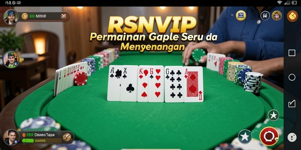 Tampilan gameplay RSNVIP yang menarik saat bermain Gaple.