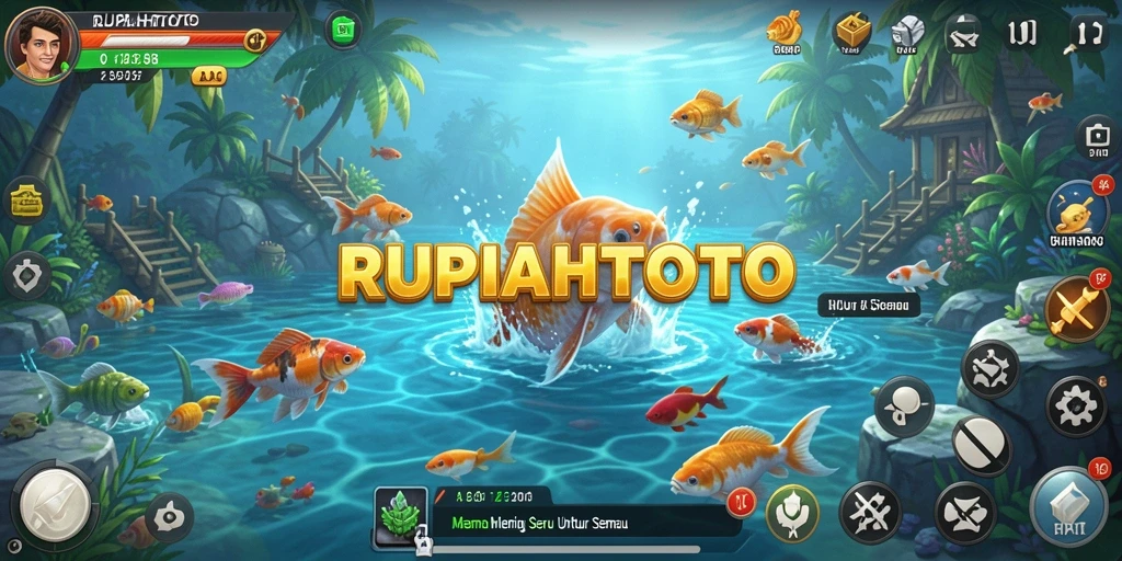Gameplay RUPIAHTOTO yang mengasyikkan saat memancing ikan di laut.