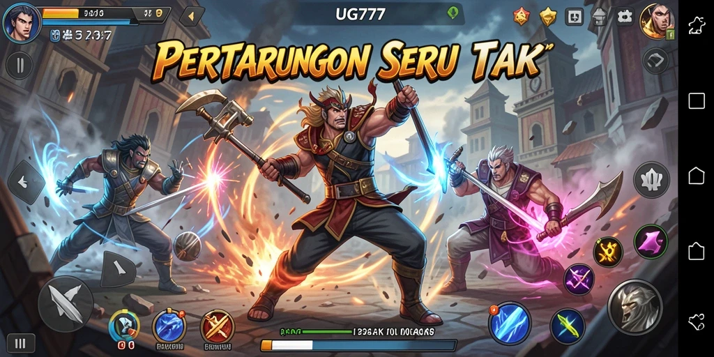 Tampilan gameplay UG777 yang mendebarkan saat pertarungan berlangsung.