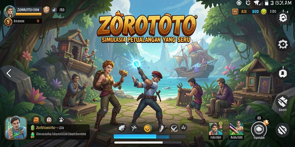 Screenshot gameplay ZOROTOTO menampilkan aksi seru dan grafis yang memukau.
